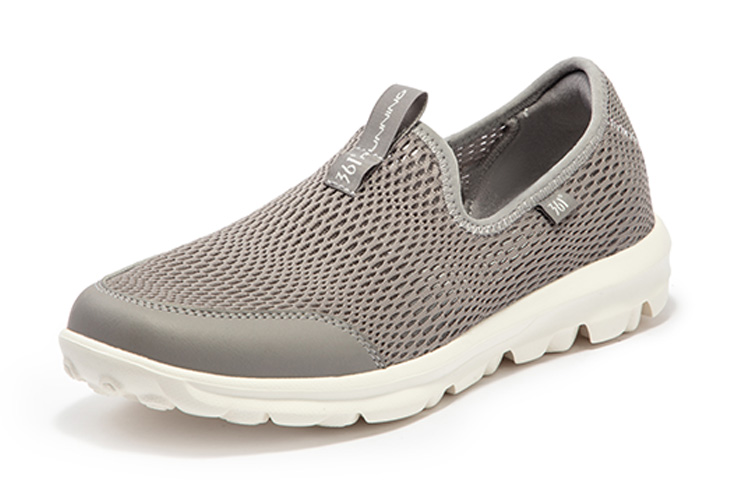 361° Slip on Collection Athleisure Cushioning Slip Resistant Low top Running Shoes Women’s Gray White