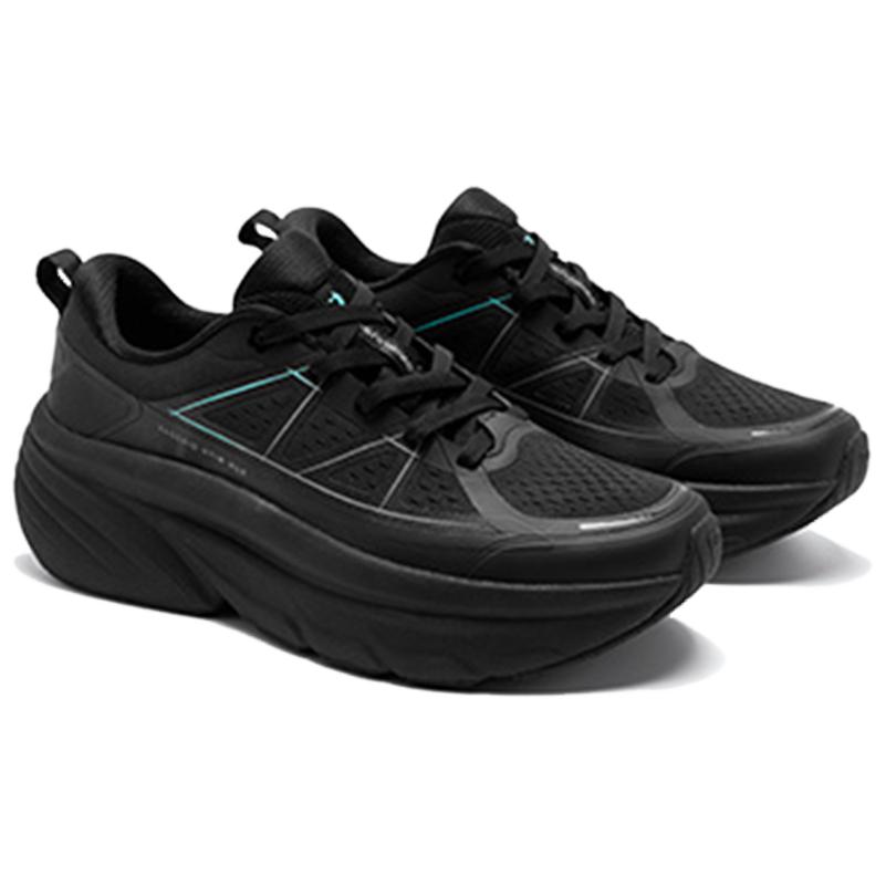 QIAODAN Cushioning Slip Resistant Breathable Low top Casual Running Shoes Women’s Black
