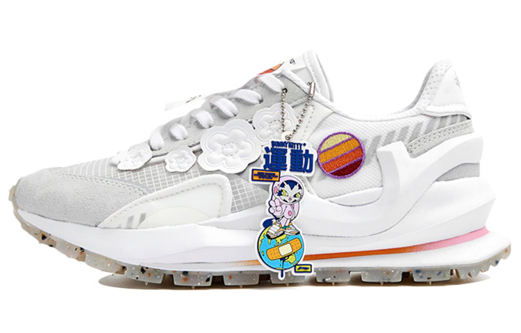 Li Ning Fangyuan Eternal Running Shoes Women's Low Top Standard White/Mist White