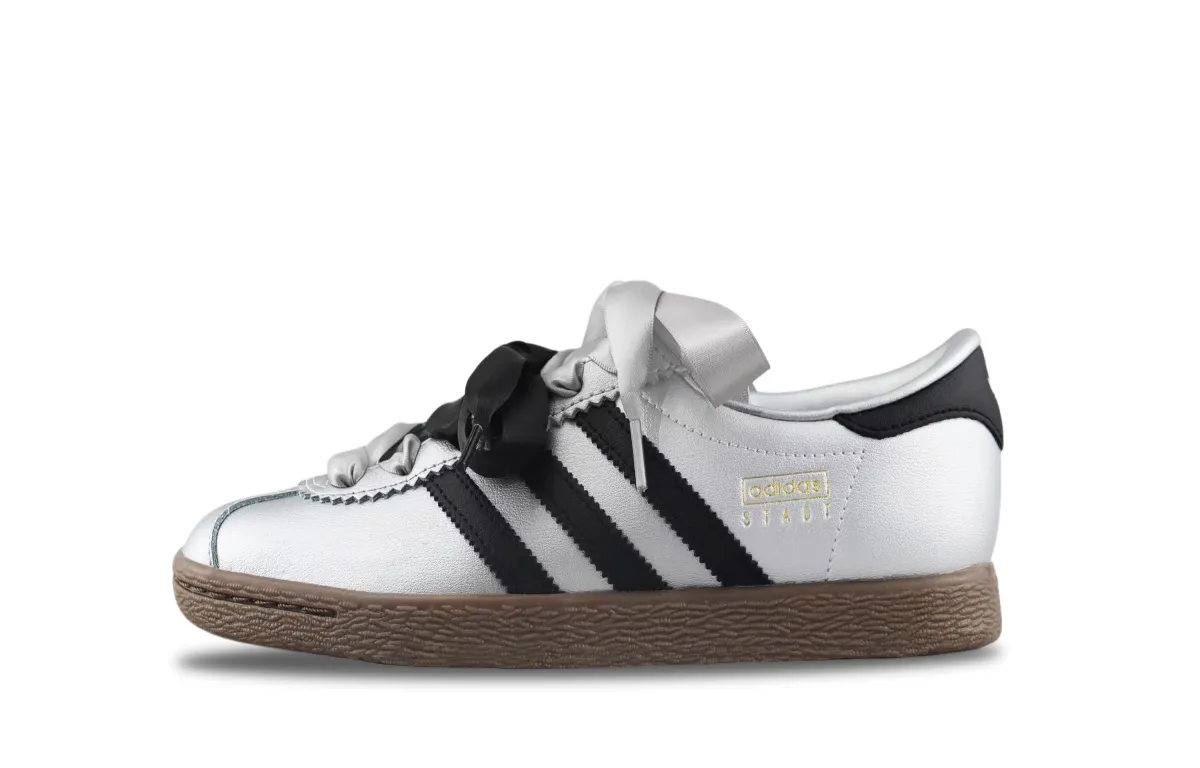 Adidas Originals Stadt Slip Resistant Abrasion Resistant Low top Skateboard Shoes Unisex Black Silver