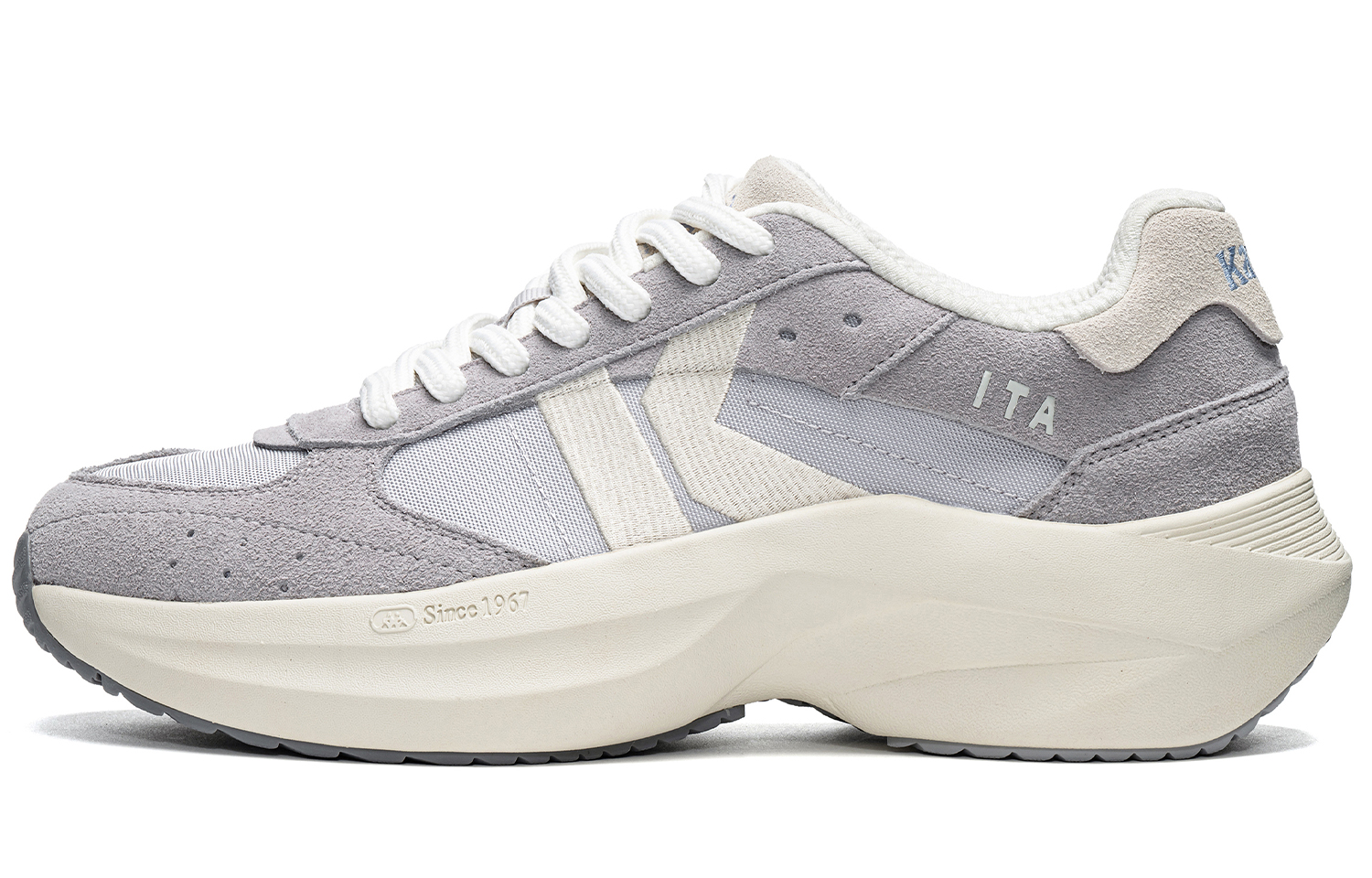 Kappa Slip Resistant Abrasion Resistant Low top Casual Running Shoes Unisex Tranquil Gray