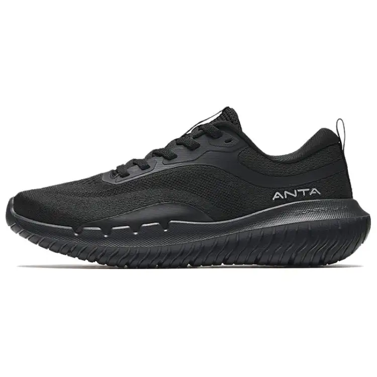 Anta Abrasion Resistant Lightweight Low top Casual Running Shoes Women's Basic Black