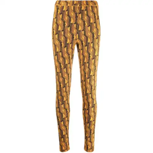 PRADA Casual Pants Women's Yellow Moderate Slim Fit Pants