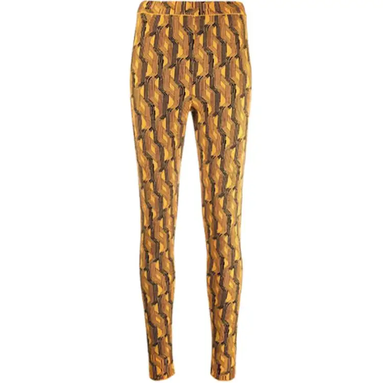 PRADA Casual Pants Women's Yellow Moderate Slim Fit Pants