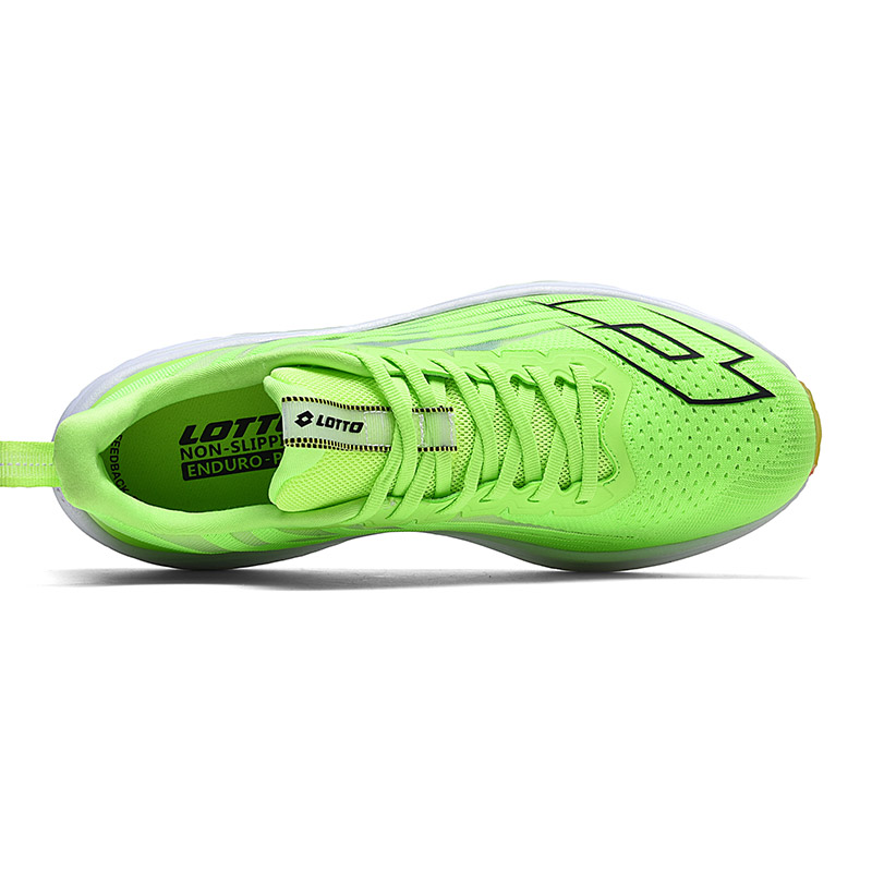 LOTTO Comfortable Cushioning Slip Resistant Abrasion Resistant Low top Marathon Running Shoes Men’s Neon Green