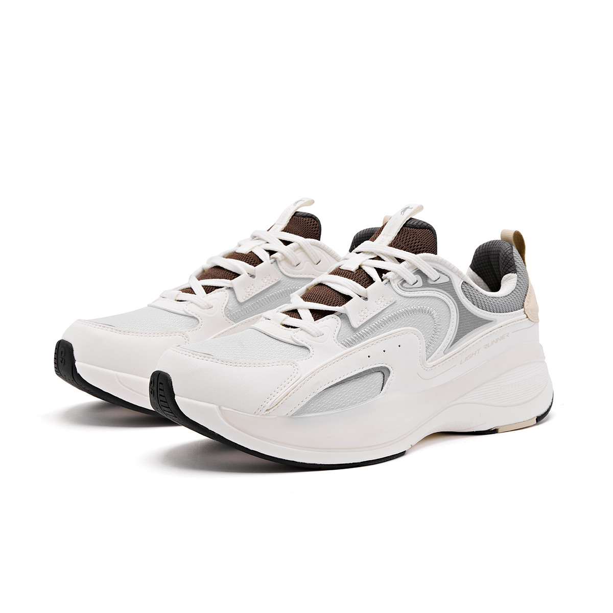QIAODAN Textile, Synthetic Leather Cushioning Slip Resistant Abrasion Resistant Low top Casual Running Shoes Women’s