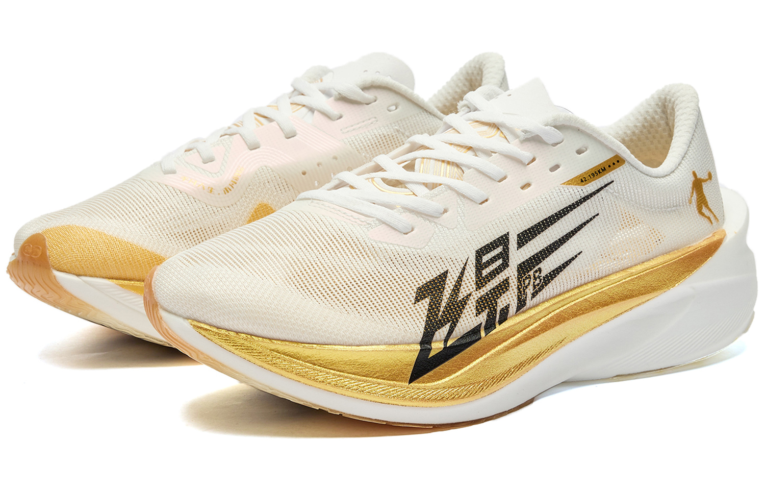 QIAODAN Feiying PB4.0 Running Shoes Women’s Low Top Gold Jordan White