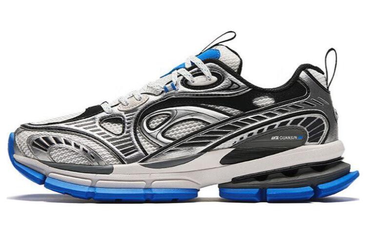 Anta Champion Series Abrasion Resistant Breathable Low top Running Shoes Men's Gray Blue