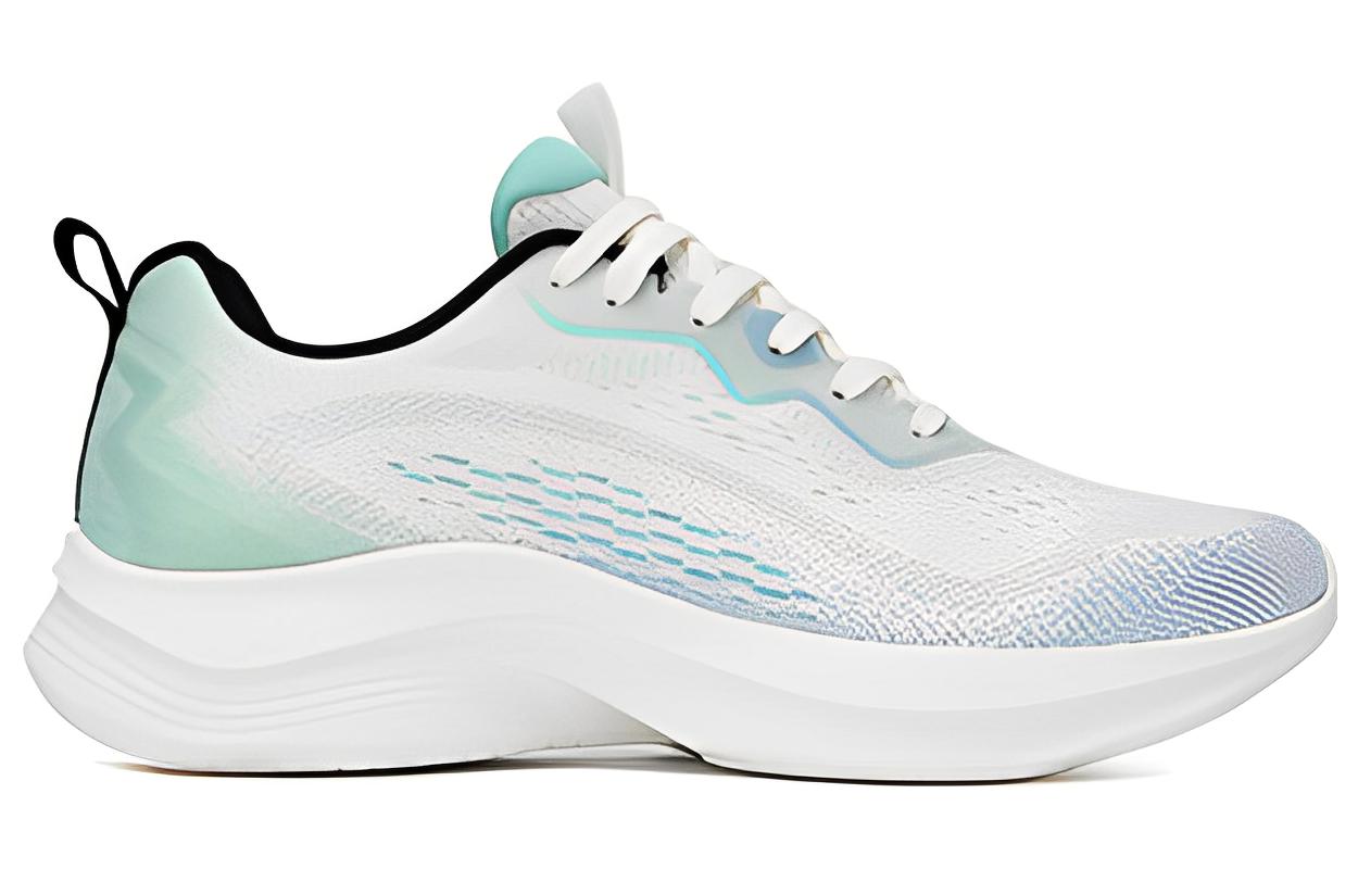 XTEP Cushioning Slip Resistant Abrasion Resistant Low top Running Shoes Men’s White Green Blue