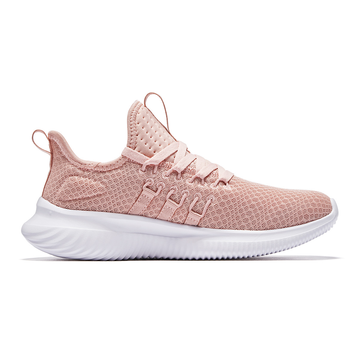 QIAODAN Slip Resistant Abrasion Resistant Low top Casual Running Shoes Women’s Pink White