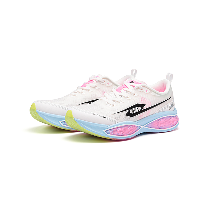 TANSHEZHE x AILIXIERLIANMING Low top Full Length Carbon Plate Running Shoes Unisex White Pink