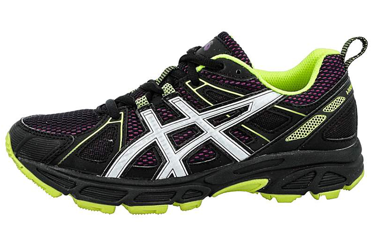 Asics Gel Trail Tambora 4 Abrasion Resistant Low top Running Shoes Women's Black Purple Yellow