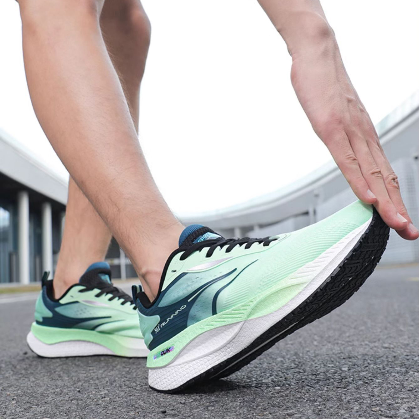 361° Speed Surge CQT Comfortable Cushioning Abrasion Resistant Breathable Low top Casual Running Shoes Men’s Green