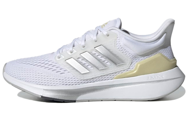 Adidas EQ21 Run comfortable fabric shock-absorbing wear-resistant breathable wrapping lightweight low-top running shoes women's silver