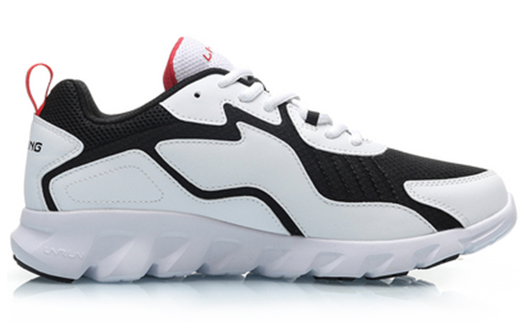 Li Ning Abrasion Resistant Breathable Low top Running Shoes Women’s White Black Red