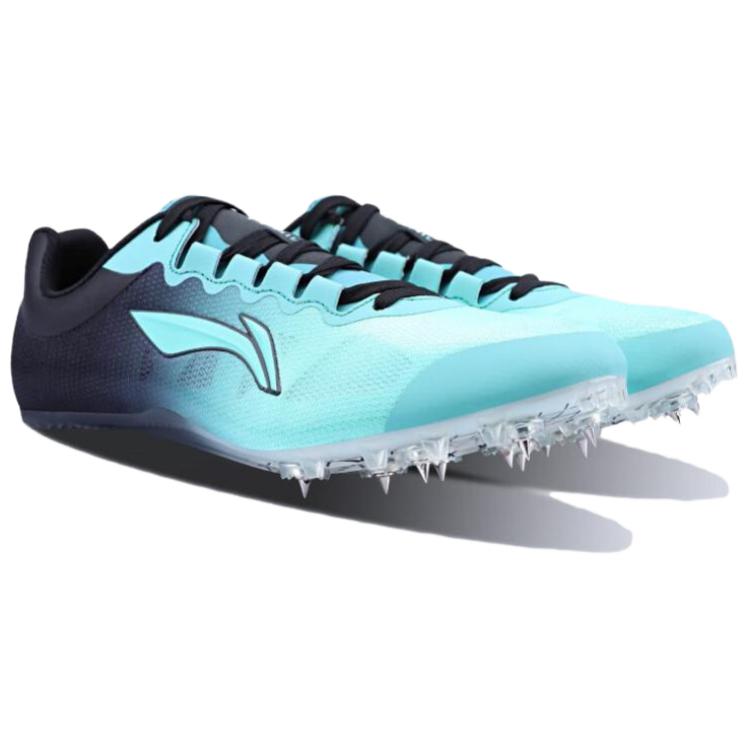 Li Ning Cushioning Slip Resistant Abrasion Resistant Low top Training Sprint Running Shoes Unisex Blue Black
