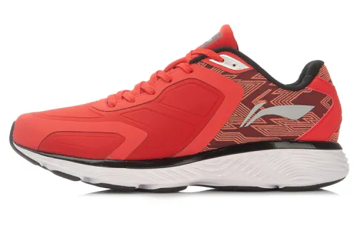 LiNing Cloud 3 Cushioning, Slip Resistant, Abrasion Resistant, Waterproof Low Top Running Shoes Unisex Red White