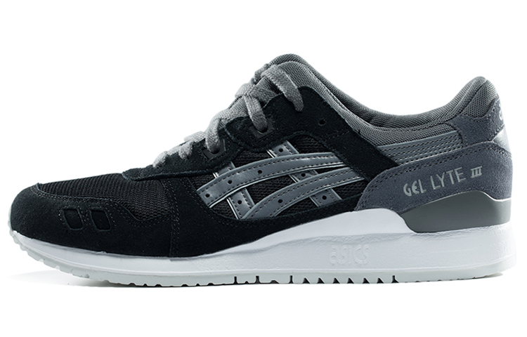 Asics Gel Lyte Comfortable Low top Running Shoes Unisex Black Charcoal Gray