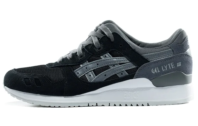 Asics Gel Lyte Comfortable Low top Running Shoes Unisex Black Charcoal Gray