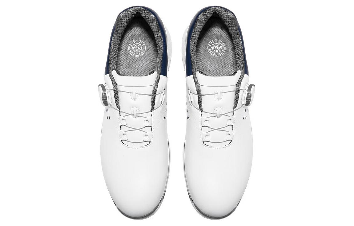 PGA Cushioning, Wear Resistant Low top Golf Shoes Men’s White Cyan
