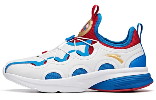Anta Comfortable Fabric Cushioning Breathable Low top Running Shoes Men's White Red Blue