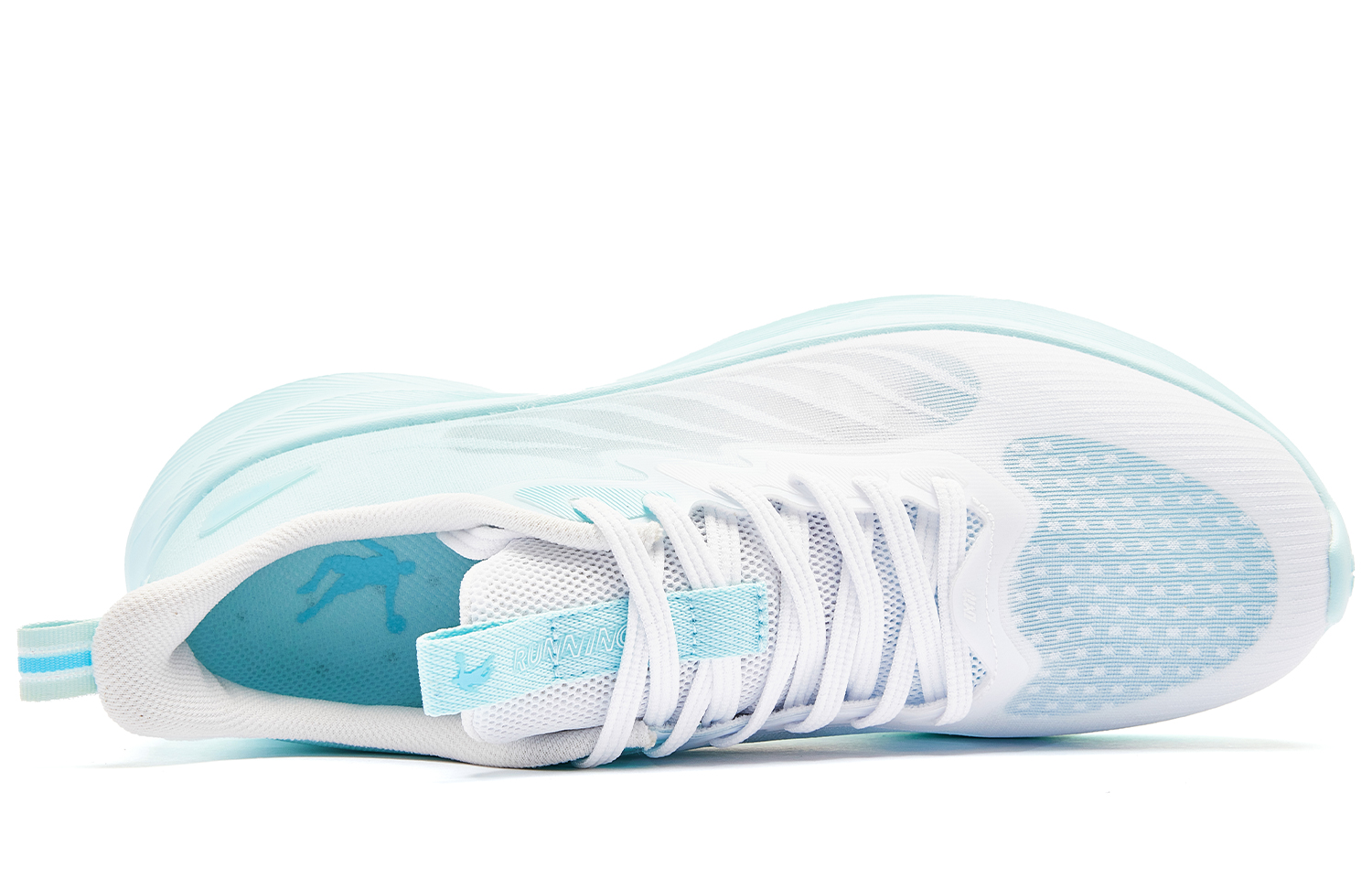 QIAODAN Light Speed LITE Breathable And Lightweight Low top Q LITESPEED Technology Running Shoes Men’s White Blue