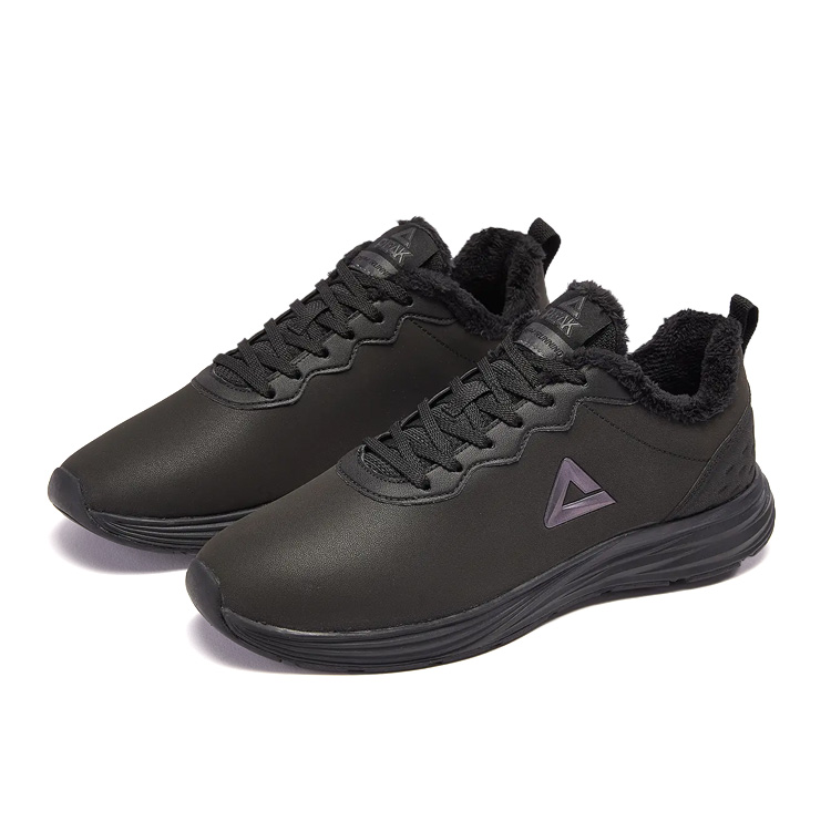 PEAK Long Staple Cotton Shoes, Thermal Fleece Lined, Waterproof Slip Resistant Cushioning, Wear Resistant Low top
