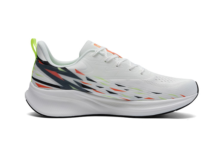 LPMX Abrasion Resistant Breathable Low top Running Shoes Men’s White Black Orange Red