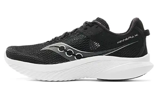 Saucony Kinvara Elite 14 Mesh Slip Resistant, Abrasion Resistant, Breathable Low top Running Shoes Men's Black White
