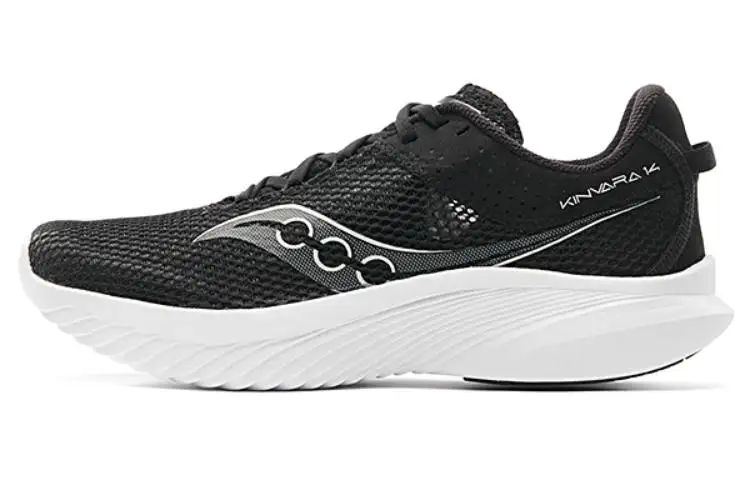 Saucony Kinvara Elite 14 Mesh Slip Resistant, Abrasion Resistant, Breathable Low top Running Shoes Men's Black White