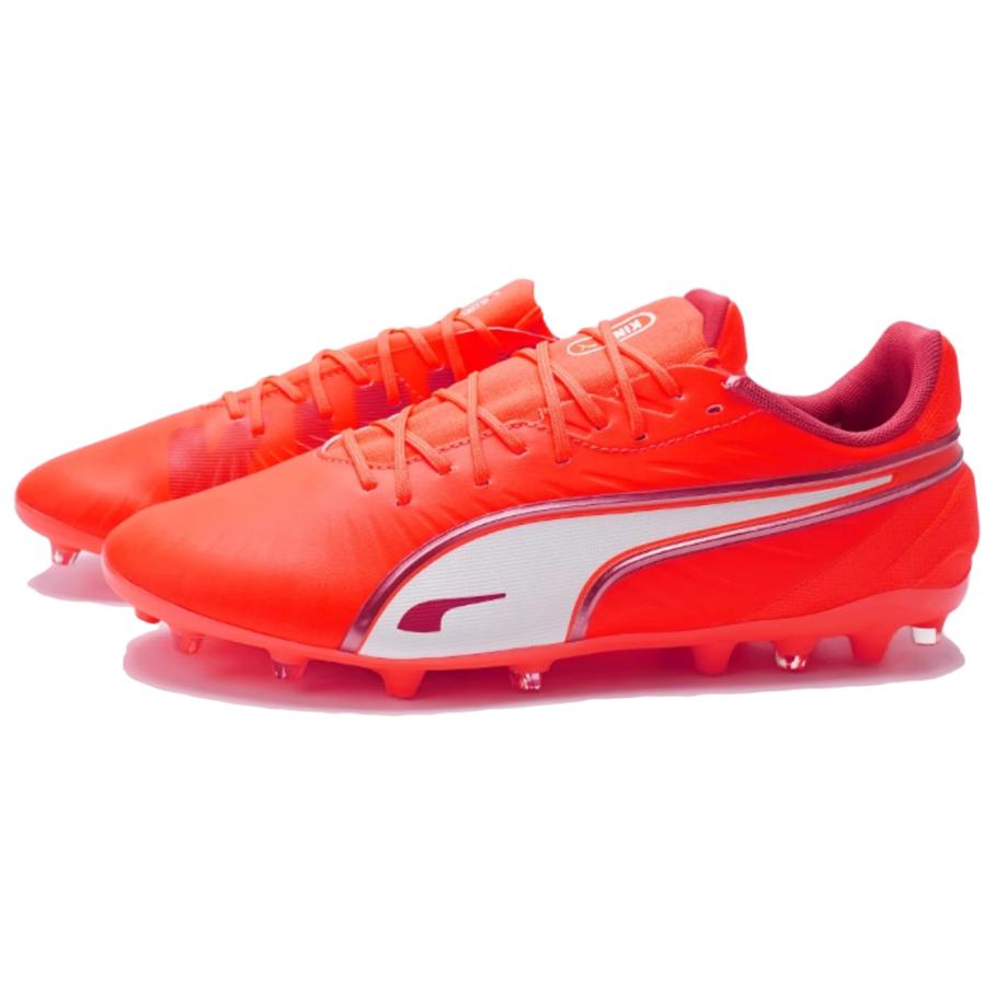 PUMA King MG Multi Ground Pu Cushioning Soccer Shoes Men’s Orange Red