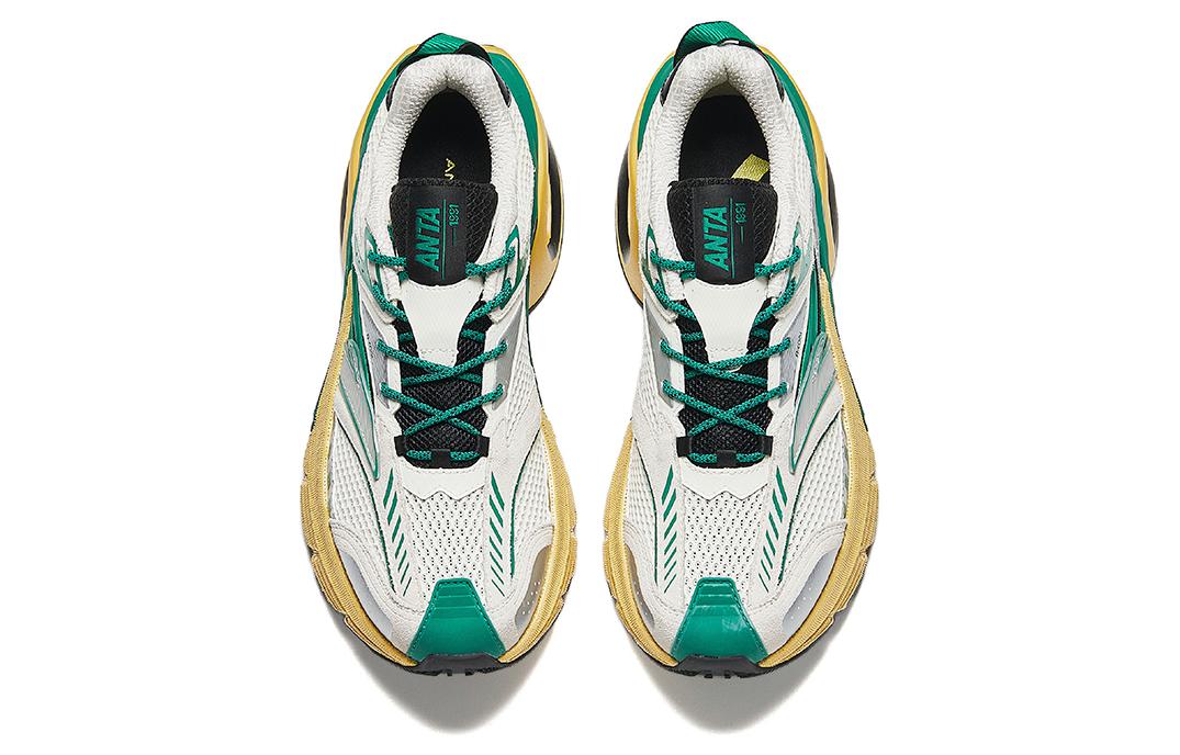 Anta Cushioning Slip Resistant Height Increasing Low top Nitrogen Technology Running Shoes Men’s White Green