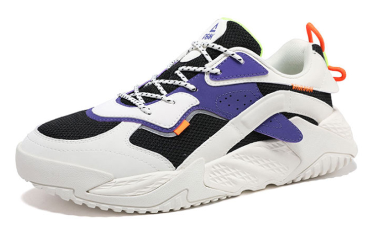 PEAK Mesh Cushioning Low top Running Shoes Men’s White Black