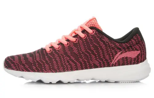 Li Ning Hongyan Low top Mesh Lightweight Running Shoes Women's Black Red
