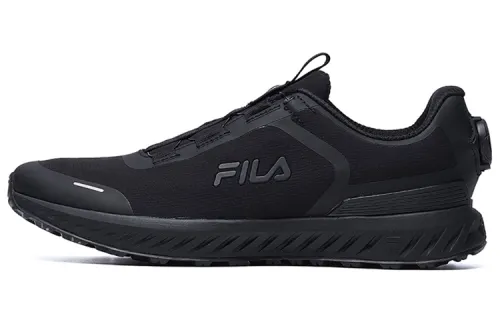FILA Fence Textile, TPU Cushioning Abrasion Resistant Breathable Low top Running Shoes Men's Black