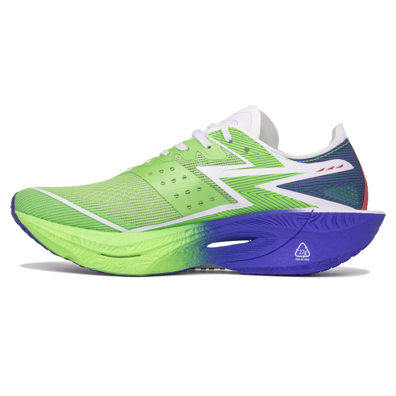 361° Flame 3 Fabric Low top Carbon Plate Marathon Racing Running Shoes Unisex Light Green Qingdao Colorway