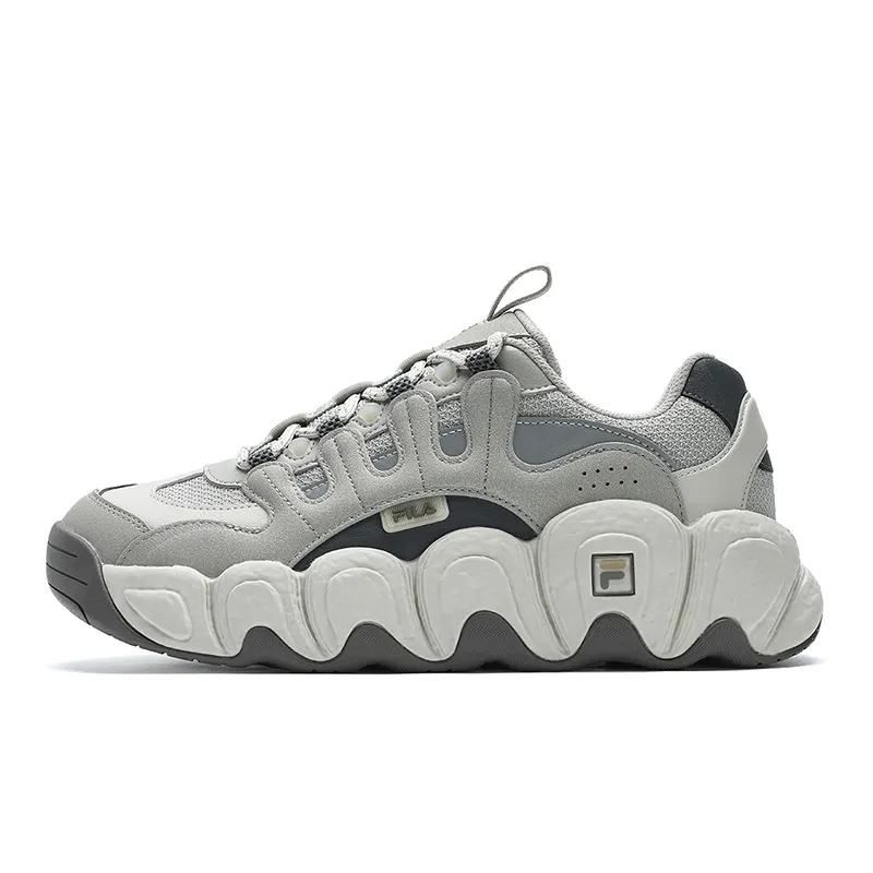 FILA Croissant Textile, Synthetic Leather Low top Running Shoes Men's Gray Green