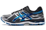 Asics Gel Cumulus 17 Comfortable Low top Running Shoes Men's Gray Blue Silver