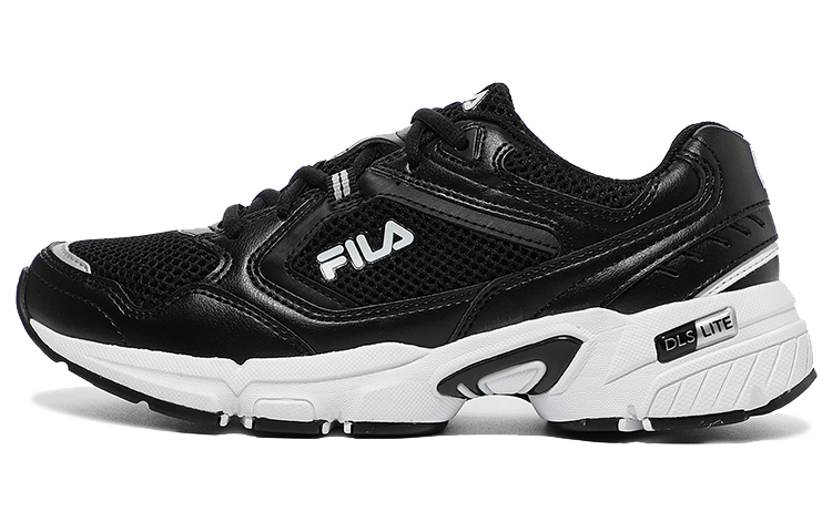 FILA Textile, Mesh Low top Running Shoes Unisex Black Korean Style