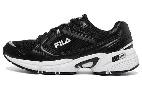FILA Textile, Mesh Low top Running Shoes Unisex Black Korean Style