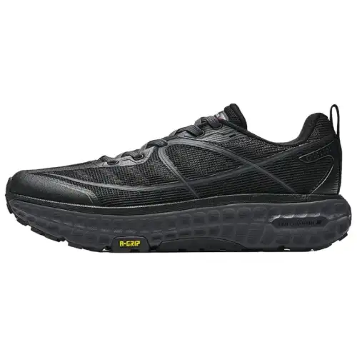 Anta Abrasion Resistant Breathable Low top Casual Running Shoes Men's Black