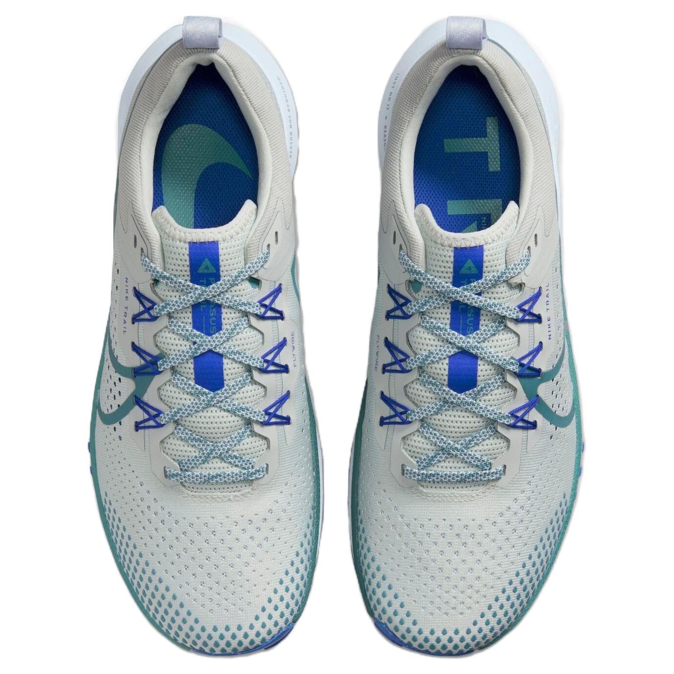 Nike React Pegasus Trail 4 Light Silver Racer Blue Football Grey Mineral Teal