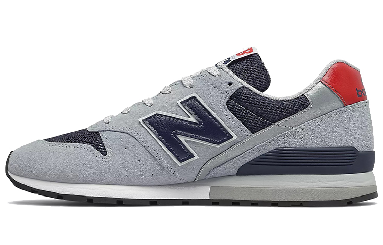 New Balance NB 996 Comfortable and versatile mesh reverse fur fabric synthetic leather Low top Casual running shoes Men and women Grey blue Red