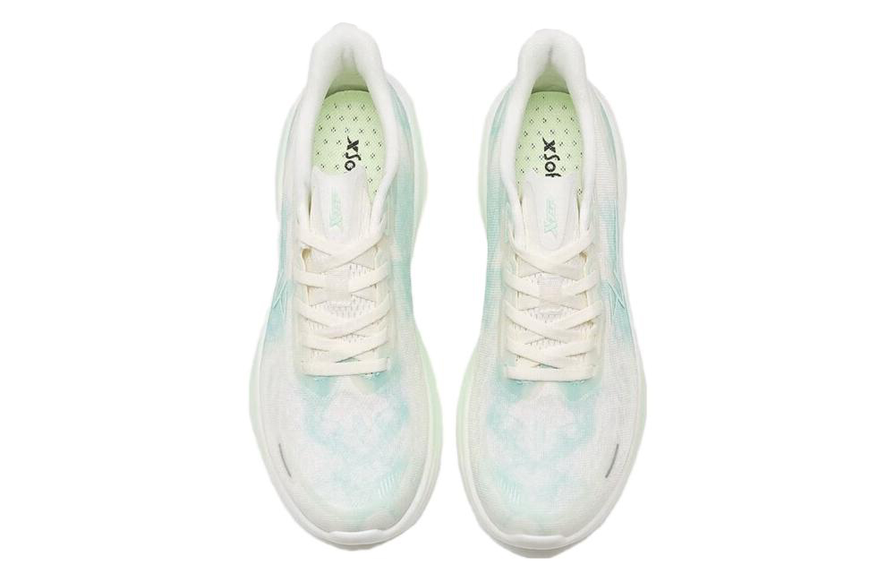 XTEP Light Wing Comfortable Cushioning Slip Resistant Abrasion Resistant Low top Running Shoes Women’s White Blue Green