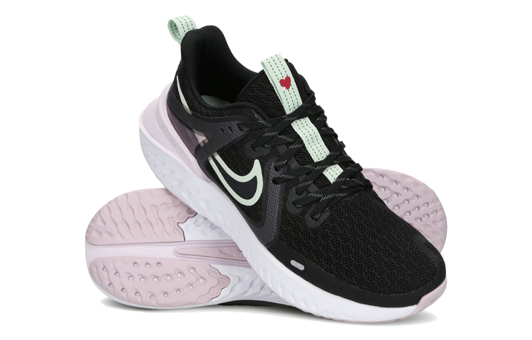 Женские кроссовки Nike Legend React 2 (черно-розовые) — Чёрныйрозовый — фото 4