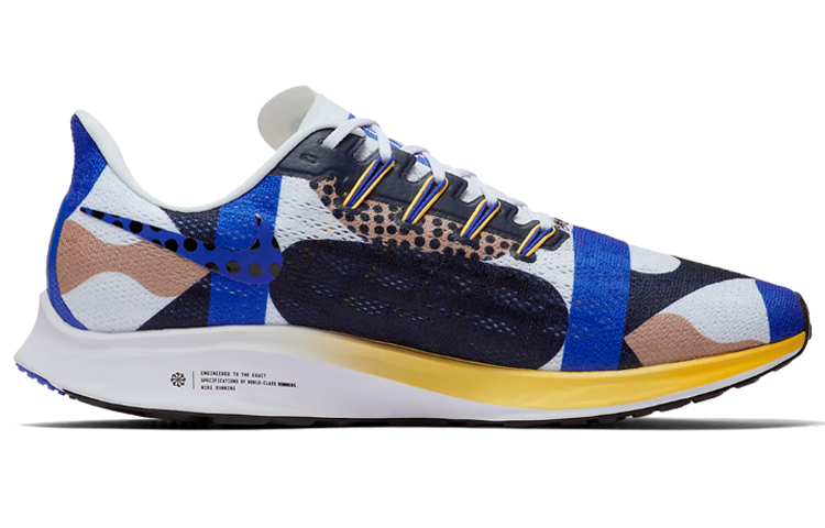 Мужские кроссовки Nike Pegasus 36 (желто-синие) — 皇家蓝/白色/黑曜石色/铬黄 — фото 2
