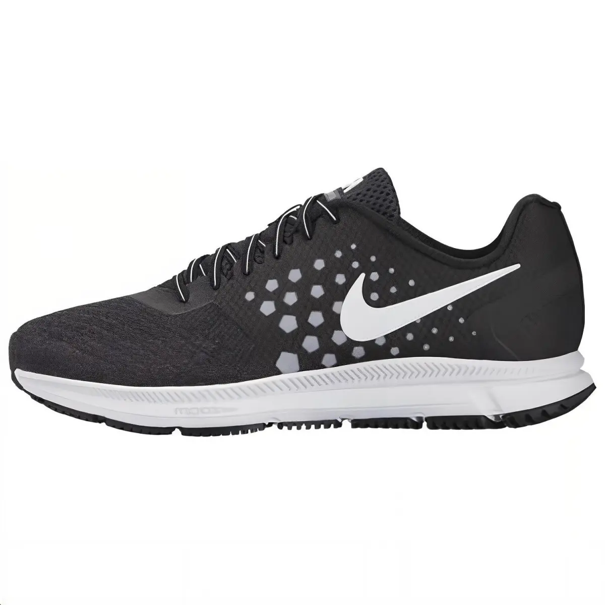 Nike Zoom Span 1 Cushioning, Wear Resistant Low top Casual Running Shoes Men's Black White