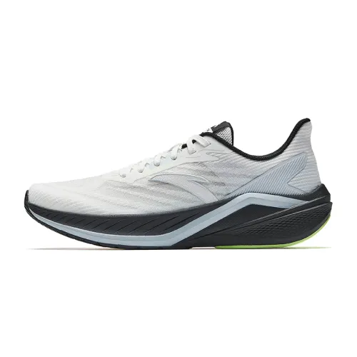 Anta Slip Resistant Breathable Lightweight Height Increasing Rebound Low top Casual Running Shoes Men's Black White