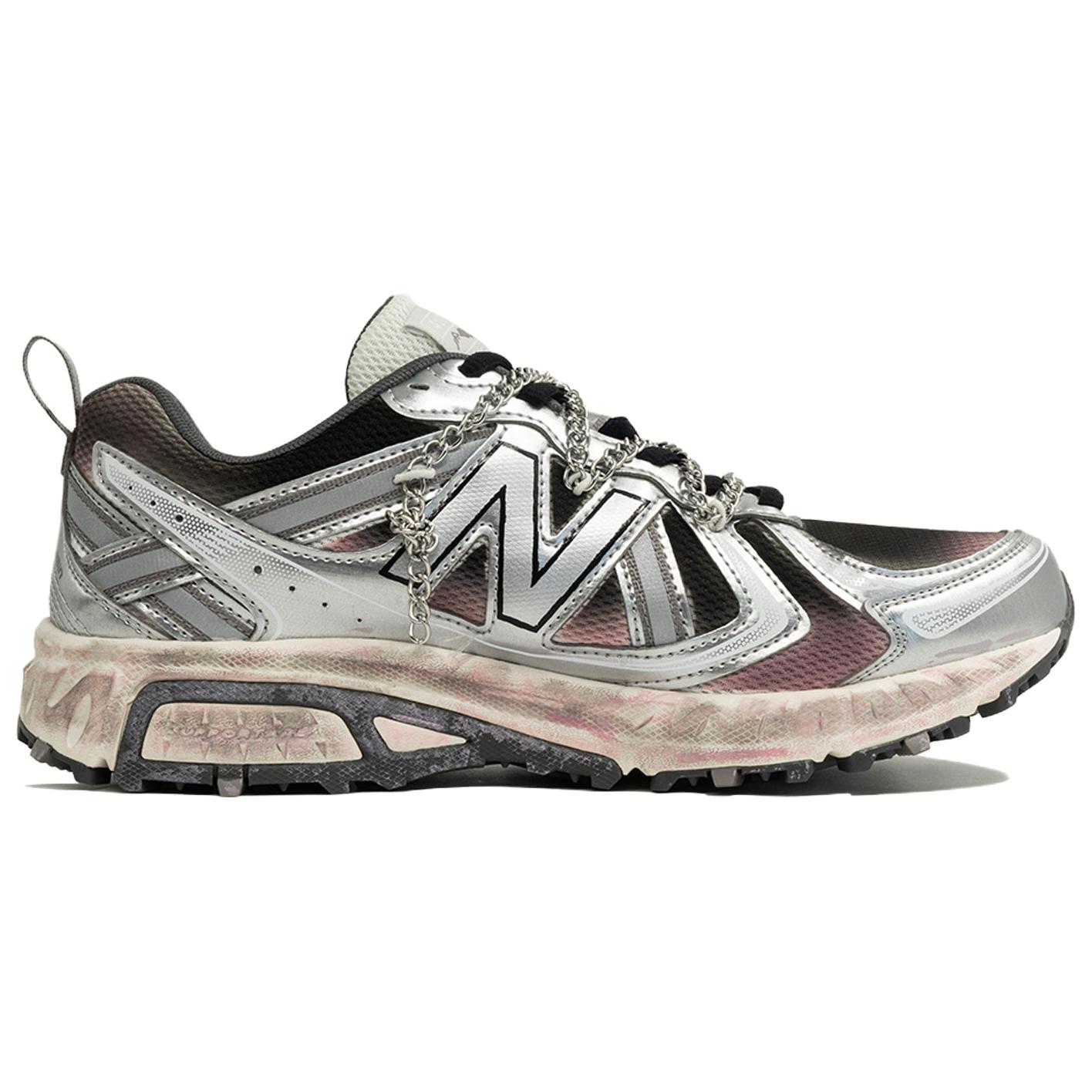 New Balance NB 410 V5 Slip Resistant Abrasion Resistant Low top Running Shoes Unisex Silver Pink