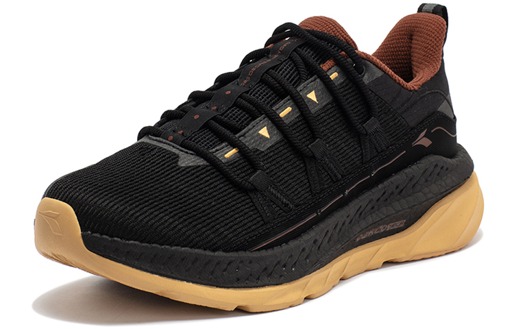 361° Fiery Fall Winter Abrasion Resistant Low top Running Shoes Men’s Obsidian Black/Coffee Brown